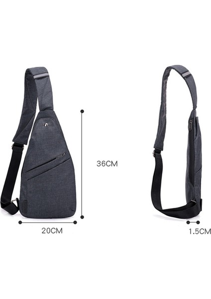 Erkek Anti-Hırsızlık Sırt Çantası Erkekler Sling Bir Omuz Su Geçirmez Seyahat Küçük Göğüs Çanta Ince Mini Crossbody Mavi (Yurt Dışından) modelleri