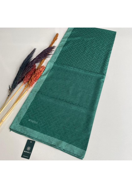 Bonjela Monogram Şal Zümrüt JZ0320