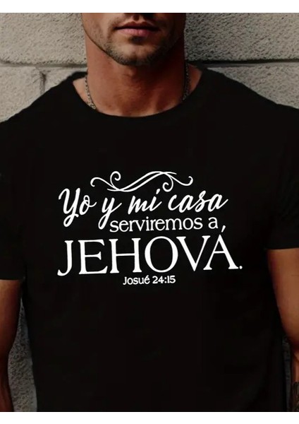 Erkek Jehova Baskılı Süprem T-Shirt