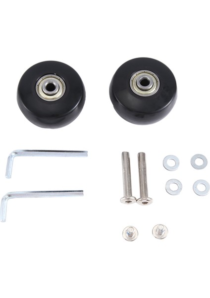 50X24MM 2 Set Bagaj Bavul Yedek Tekerlekler, Pu Döner Sarhoş Tekerlek Karbon Çelik Rulmanlar Tamir Takımları (Yurt Dışından)