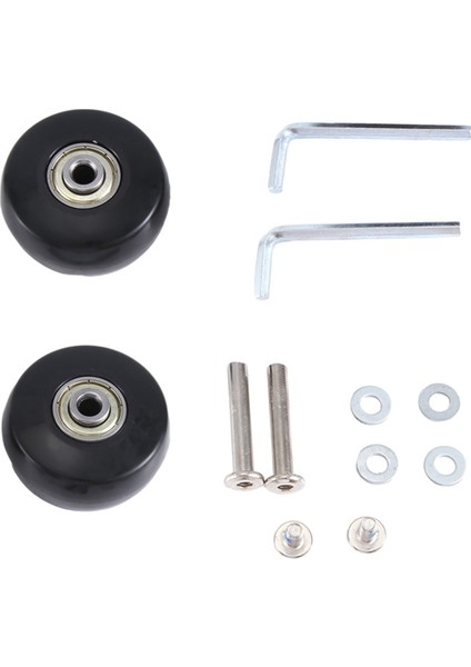 50X24MM 2 Set Bagaj Bavul Yedek Tekerlekler, Pu Döner Sarhoş Tekerlek Karbon Çelik Rulmanlar Tamir Takımları (Yurt Dışından)