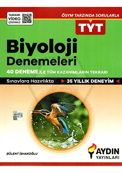 Aydın Yayınları   Tyt Biyoloji 40 Deneme