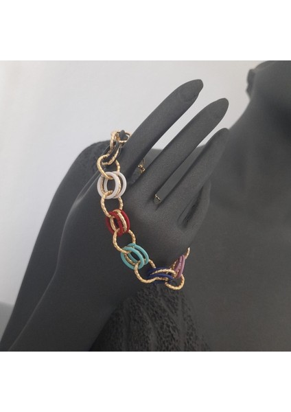 Vip Serisi Renkli Halka Detay Kadın Bileklik fiyatları