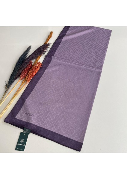 Bonjela Monogram Şal Lila- Mürdüm JZ0328