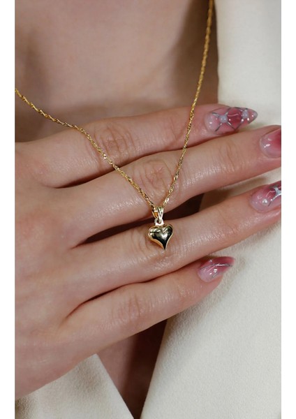 14 Ayar Altın Singapur Zincir Kalp Kolye fiyatları