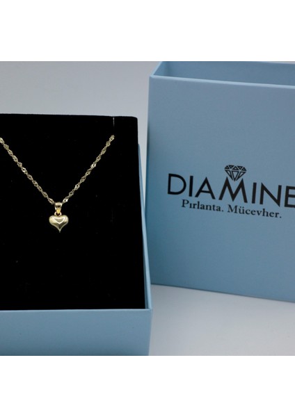 14 Ayar Altın Singapur Zincir Kalp Kolye fırsatları