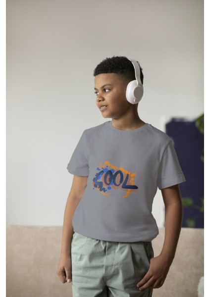 Erkek Çocuk Pamuk Be Cool Baskılı Kısa Kol Tshirt