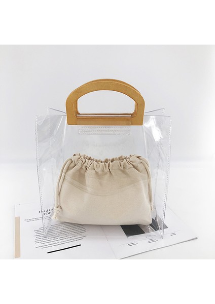 Moda Büyük Kapasiteli Jöle Şeffaf Çanta Kadın Rahat Bayanlar Plaj Çantası Lüks Çanta Çanta, Dikey Bölüm (Yurt Dışından) fırsatları