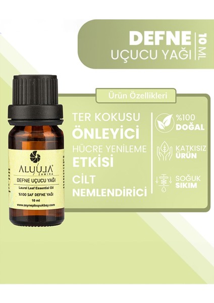 Her Damla Saflık: Saf, Seyreltilmemiş Doğal Aromaterapi Defne Uçucu Yağı 10 ml