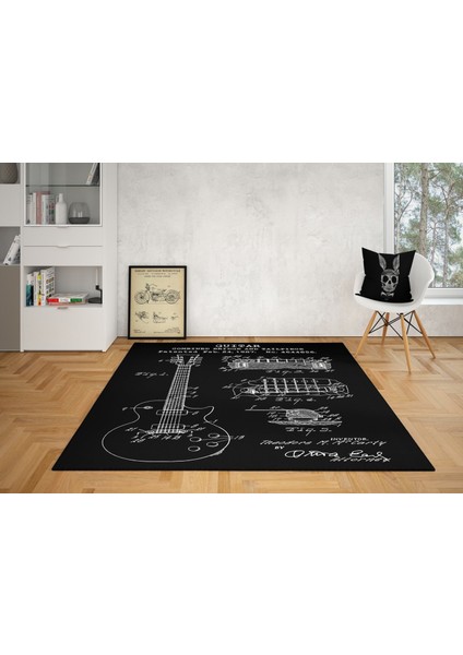 Gibson Les Paul Gitar Chalkboard Halı