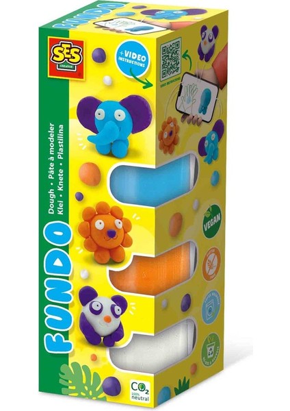 Fundo Oyun Hamuru - Vahşi Hayvanlar (3X90GR-1X40GR)