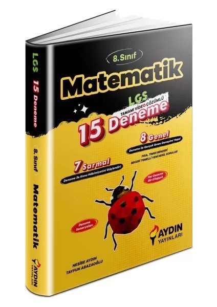 Aydın Yayınları  8. Sınıf Matematik 15 Deneme