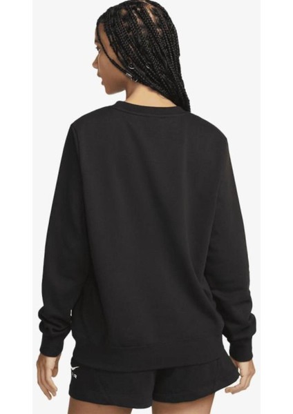 Air Fleece Crew Siyah Kadın Sweatshrit