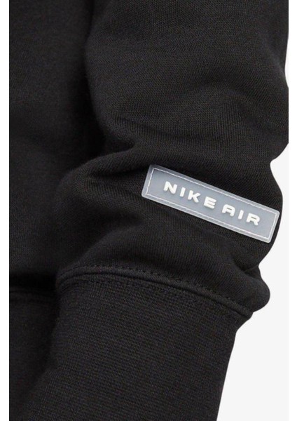 Air Fleece Crew Siyah Kadın Sweatshrit