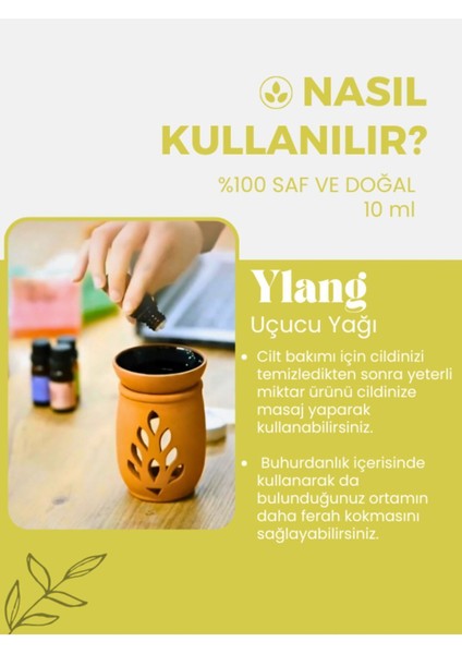 Her Damla Saflık: Saf, Seyreltilmemiş Doğal Aromaterapi Ylang Ylang Uçucu Yağı 10 ml