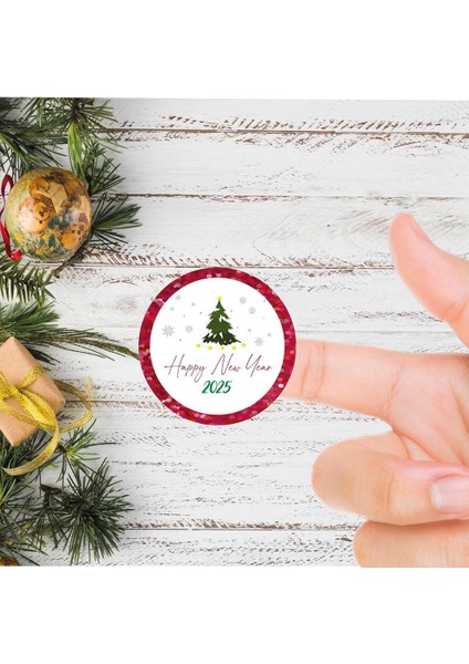 Happy New Year Sticker Mutlu Yıllar Etiket 4 cm 70 Adet Yeni Yeni Yıl Yılbaşı-Copyhny1 fiyatları