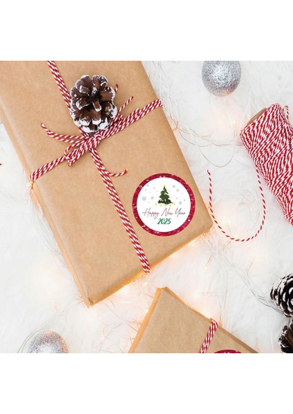 Happy New Year Sticker Mutlu Yıllar Etiket 4 cm 70 Adet Yeni Yeni Yıl Yılbaşı-Copyhny1 modelleri