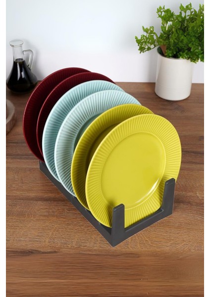 1 Adet Çok Amaçlı Tabak Tava Tencere Kapağı Düzenleyici-Plastik Çekmece Dolap İçi Düzenleyici Gri fırsatları