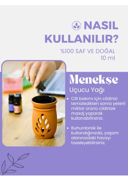 Her Damla Saflık: Saf, Seyreltilmemiş Doğal Aromaterapi Menekşe Uçucu Yağı 10 Ml