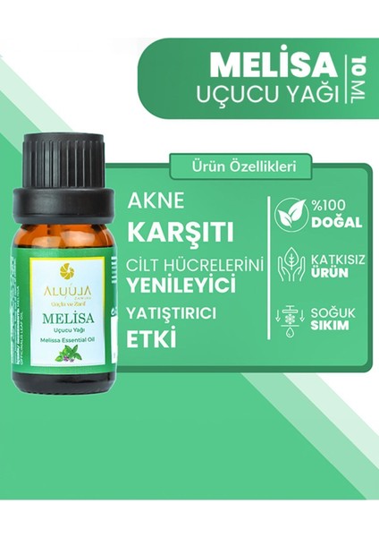 Her Damla Saflık: Saf, Seyreltilmemiş Doğal Aromaterapi Melisa Uçucu Yağı 10 Ml
