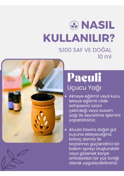 Her Damla Saflık: Saf, Seyreltilmemiş Doğal Aromaterapi Paçuli Uçucu Yağı 10 Ml