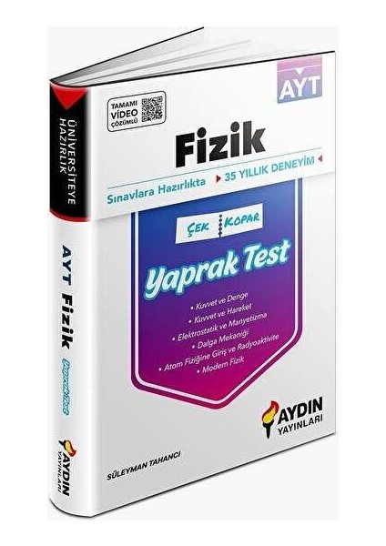 Üniversiteye Hazırlık Ayt Fizik Yaprak Testleri