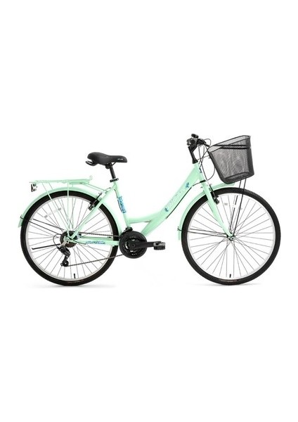 Lotus-24 Kadro: 34CM 21 Vites 26'' - Bisiklet Mint Yeşil -Beyaz