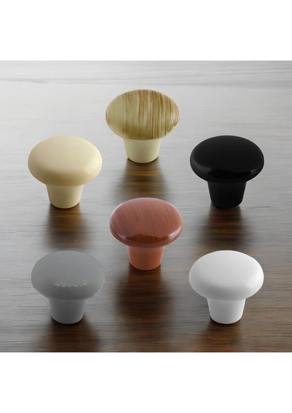 Mantar Düğme Sert Plastik Kulp Gri Dolap Mobilya Mutfak Dolabı Çekmece Kapak Kulbu 5 Adet indirimleri