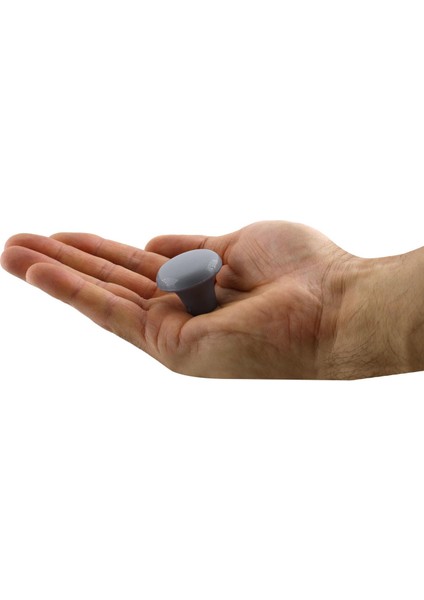 Mantar Düğme Sert Plastik Kulp Gri Dolap Mobilya Mutfak Dolabı Çekmece Kapak Kulbu 10 Adet