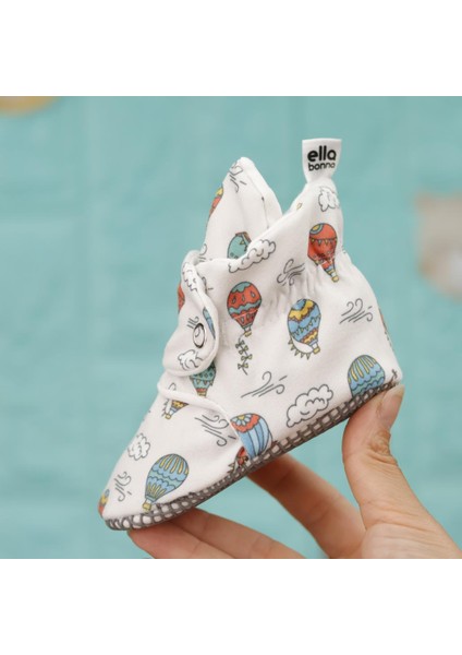 Organik Pamuk Bebek Pandufu, Kaydırmaz Taban, Yenidoğan Patiği, Ev Kreş Ayakkabısı, Kapadokya fırsatları