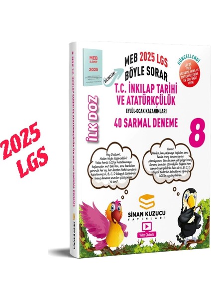 Sinan Kuzucu Yayınları 8. Sınıf İlk Doz Sarmal Branş Denemeleri T.C. İnkılap Tarihi ve Atatürkçülük 2025