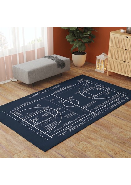 Basketball Court Navyblue - Basketbol Sahası Halı