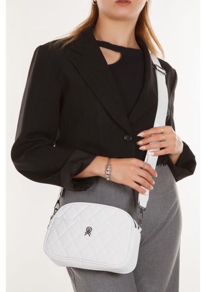 Kadın Çapraz Askılı Omuz Çantası newpolo235 - Beyaz