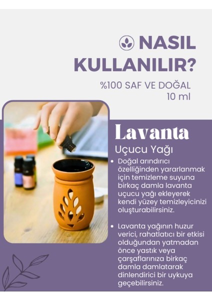 Her Damla Saflık: Saf, Seyreltilmemiş Doğal Aromaterapi Lavanta Uçucu Yağı 10 Ml