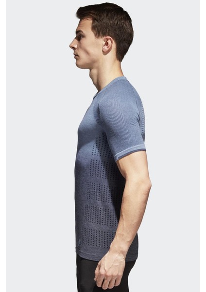 Primeknit Wool Yün Dip Boyalı Tişört Mavi modelleri