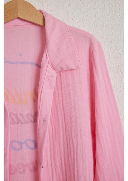 Smile Çocuk Keten Gömlek Pembe fiyatları