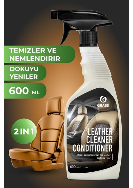 Leather Cleaner 600ML Oto Araç Deri Besleyici Krem Koltuk Bakım Kremi Deri Koltuk Temizleme