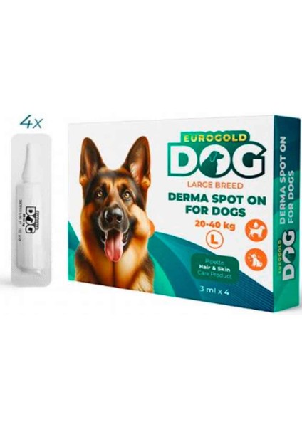 Euro Gold Köpek Deri Bakım Damlası 20-40 kg 4x3 ml