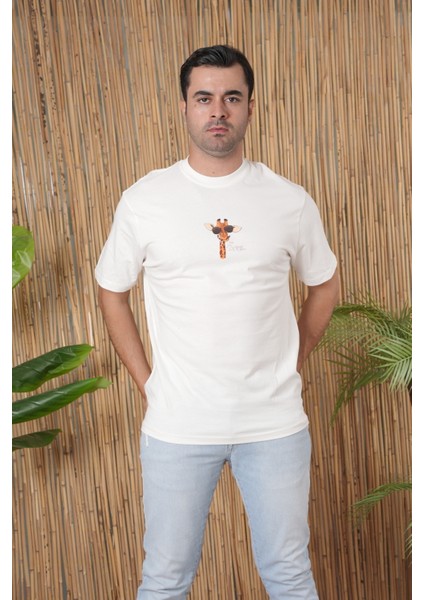 Erkek Tişört New Season Unisex Over Size Ön Arka Baskılı T -Shirt %100 Pamuk Kaliteli Ürün