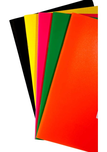 Text Neon A4 80 Yaprak Kareli Plastik Kapak Defter