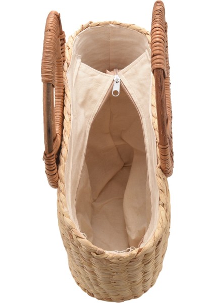 Kadın Yaz Çanta Kadın Bohemian Plaj Hasır Çanta Vintage Bayan Seyahat Rattan Örme Rahat Tote (Yurt Dışından) fiyatları