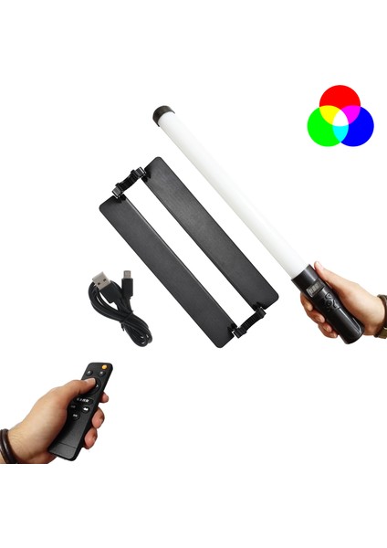 Rgb Light Stick Çok Renkli Çok Fonksiyonlu 5 Renk Modlu Işık Çubuğu