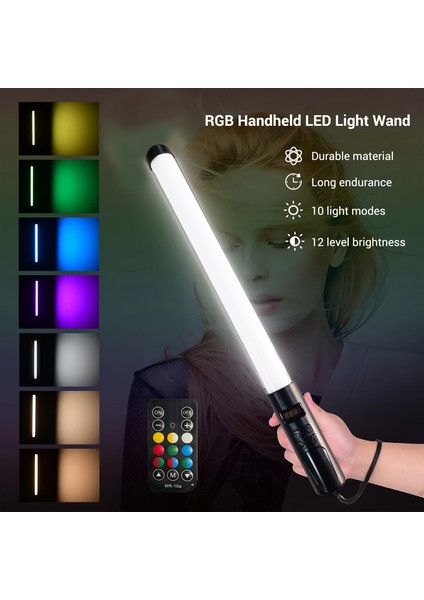 Rgb Light Stick Çok Renkli Çok Fonksiyonlu 5 Renk Modlu Işık Çubuğu