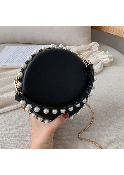 Yaz Küçük Taze Yeni Vahşi Bayan Omuz Çantası Yabancı Ruh Messenger Abiye Inci Yuvarlak Cüzdan Çanta Sarı (Yurt Dışından) fırsatları