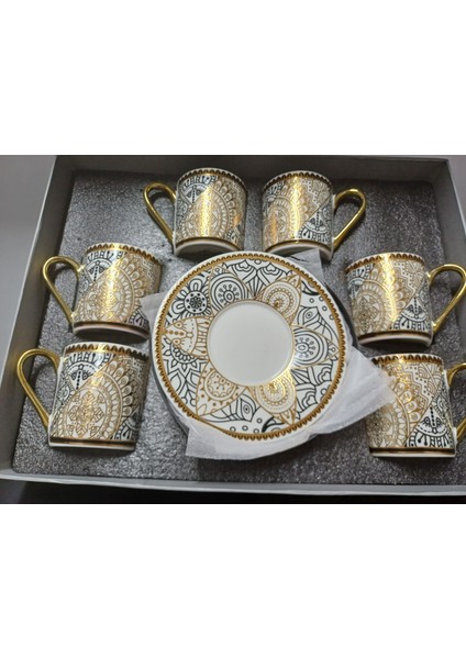 Porselen 6 Lı Kahve Fincanı SETİCKR3215