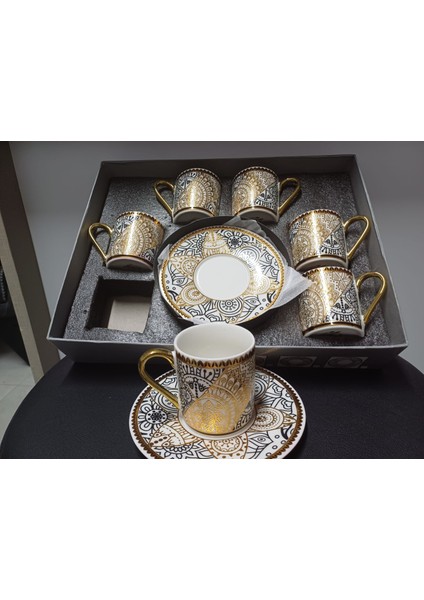 Porselen 6 Lı Kahve Fincanı SETİCKR3215