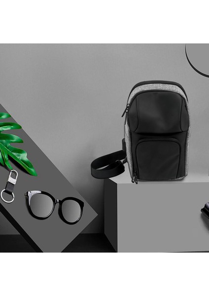 Rahat Erkek Moda Omuz Çantası Açık Seyahat Göğüs USB Şarj Crossbody (Yurt Dışından) modelleri