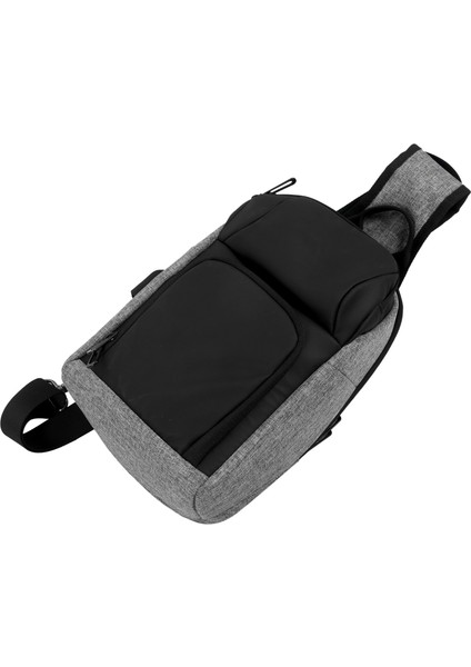 Rahat Erkek Moda Omuz Çantası Açık Seyahat Göğüs USB Şarj Crossbody (Yurt Dışından) fırsatları