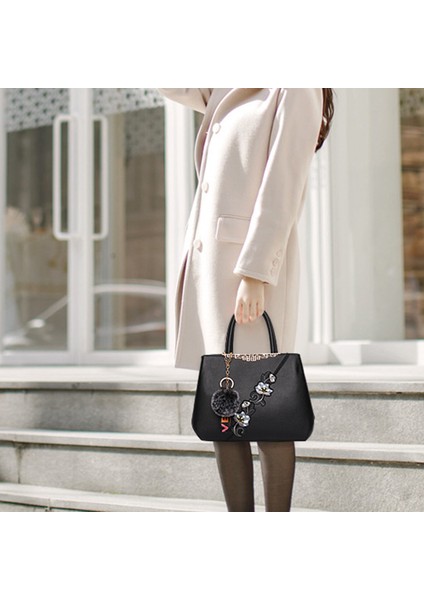 Çanta Bayan Çanta Retro Çanta Casual Tote Basit Avrupa Moda Omuz Çantası Mor (Yurt Dışından) fırsatları