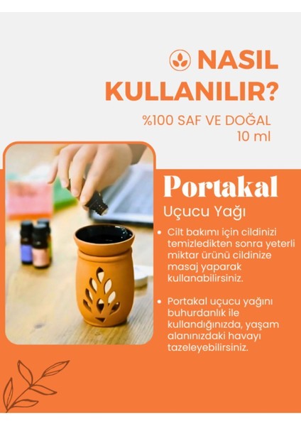 Her Damla Saflık: Saf, Seyreltilmemiş Doğal Aromaterapi Portakal Uçucu Yağı 10 Ml